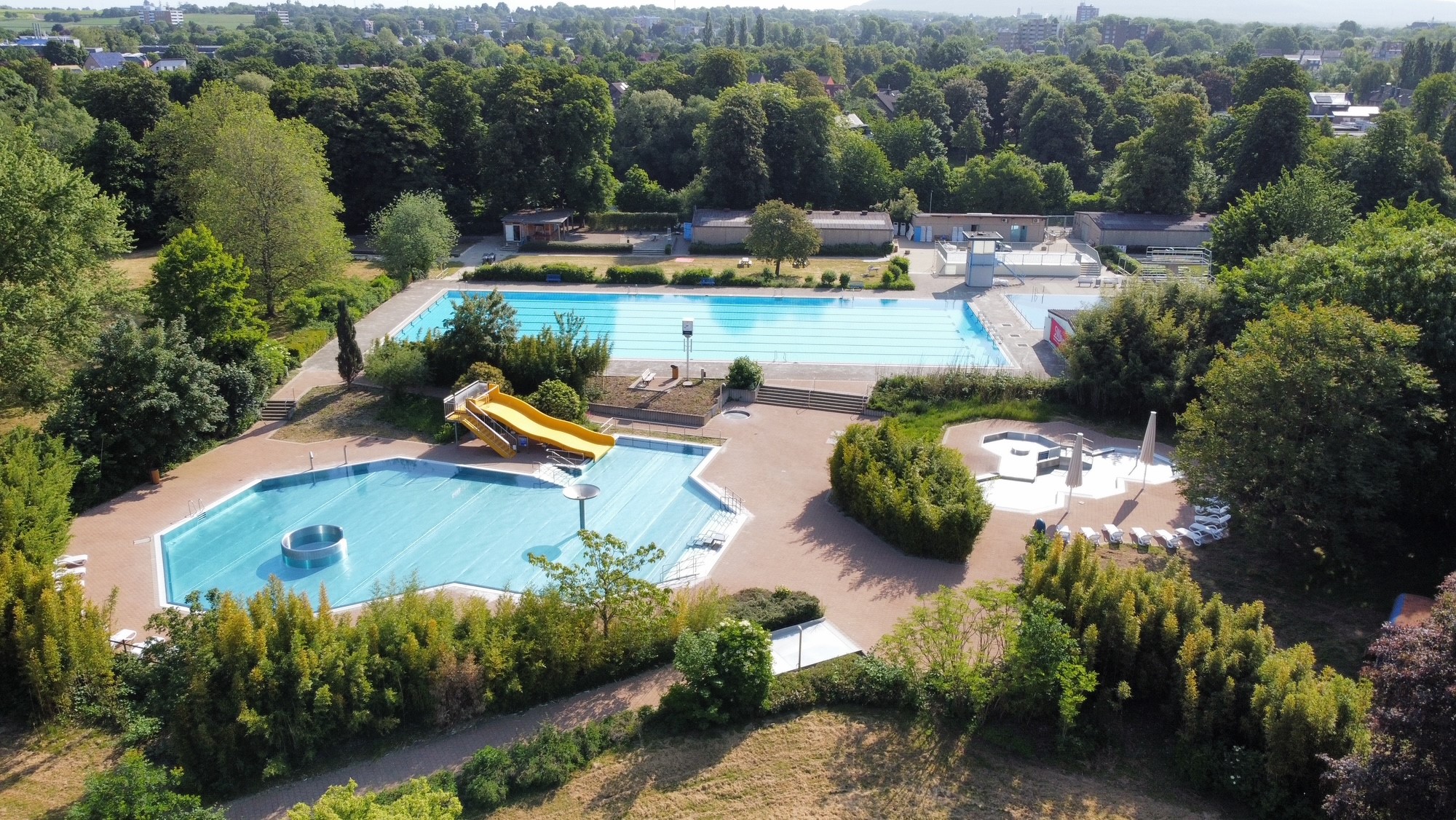 Das Jülicher Freibad, in Betrieb seit 1925 · Stadtarchiv Jülich