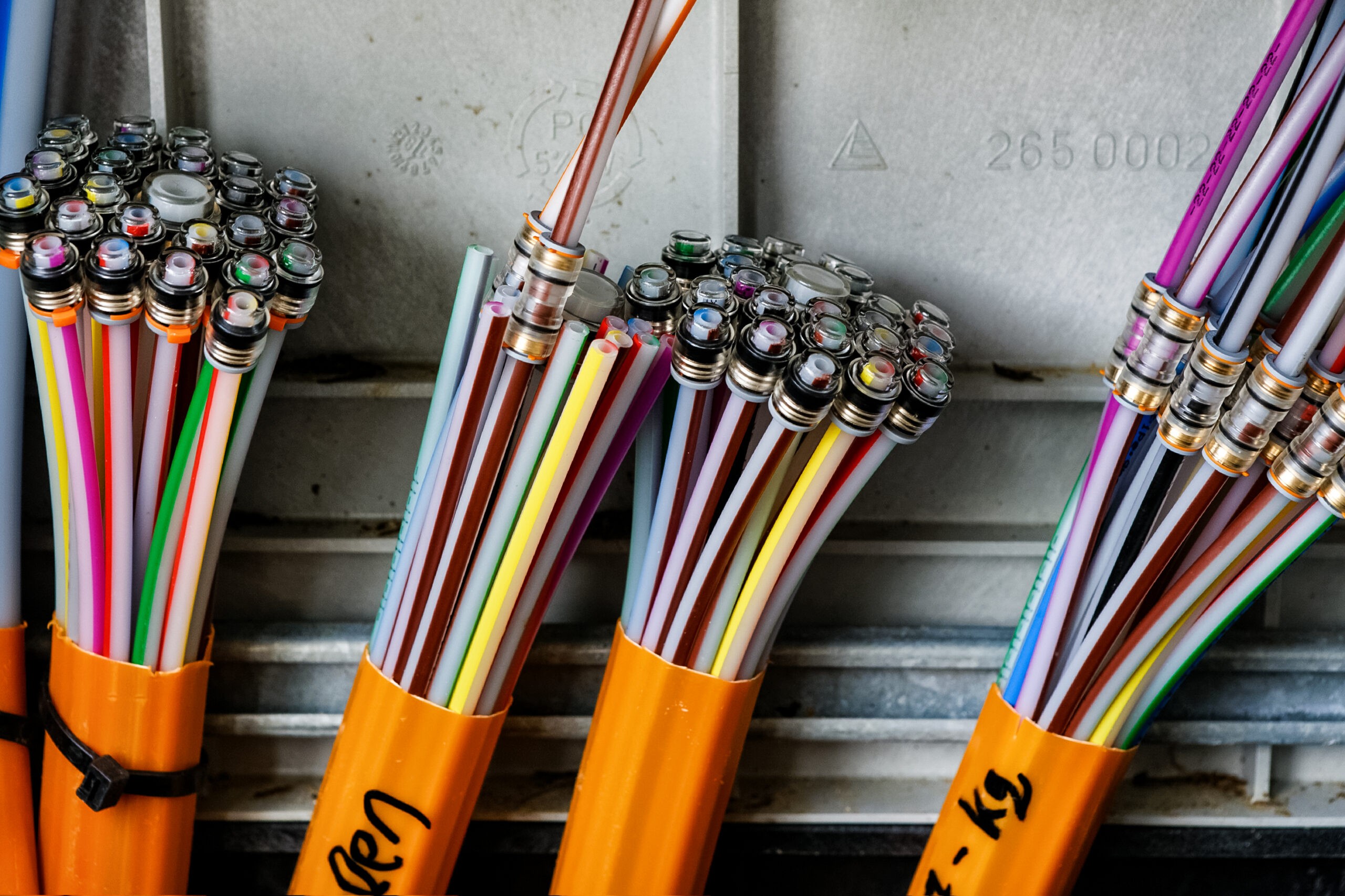 Glasfaserkabel für den Ausbau des Netzes in Jülich